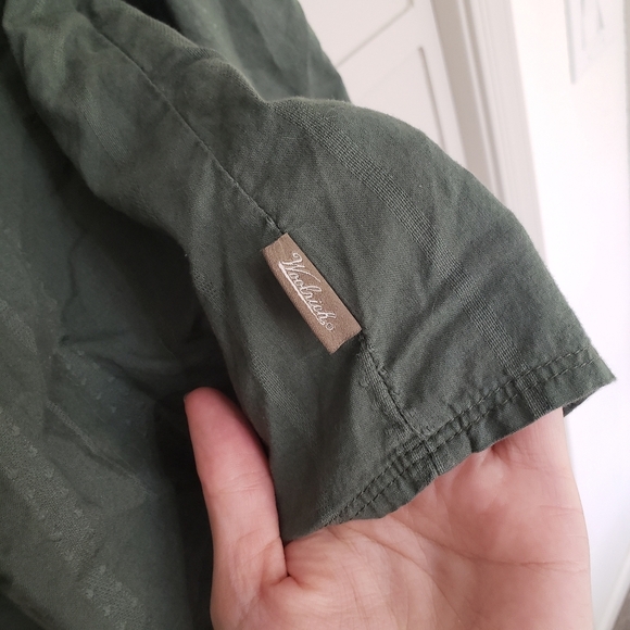 Woolrich Womens XL‎ Olive Green Long Sleeve Buttoned V Neck Blouse XL - Picture 7 of 11